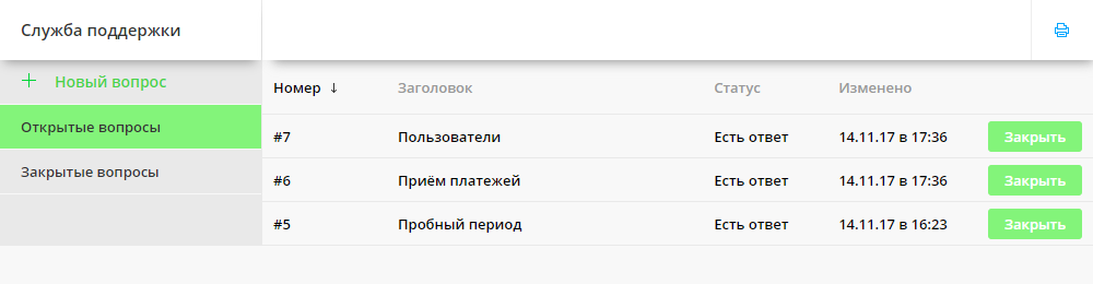 Служба поддержки Партнёр:Магазин